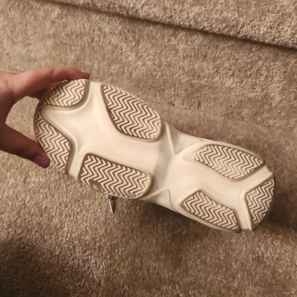 Anthony Wang Women's Platform Sneakers w/ Interior Wedge Heel Size 8